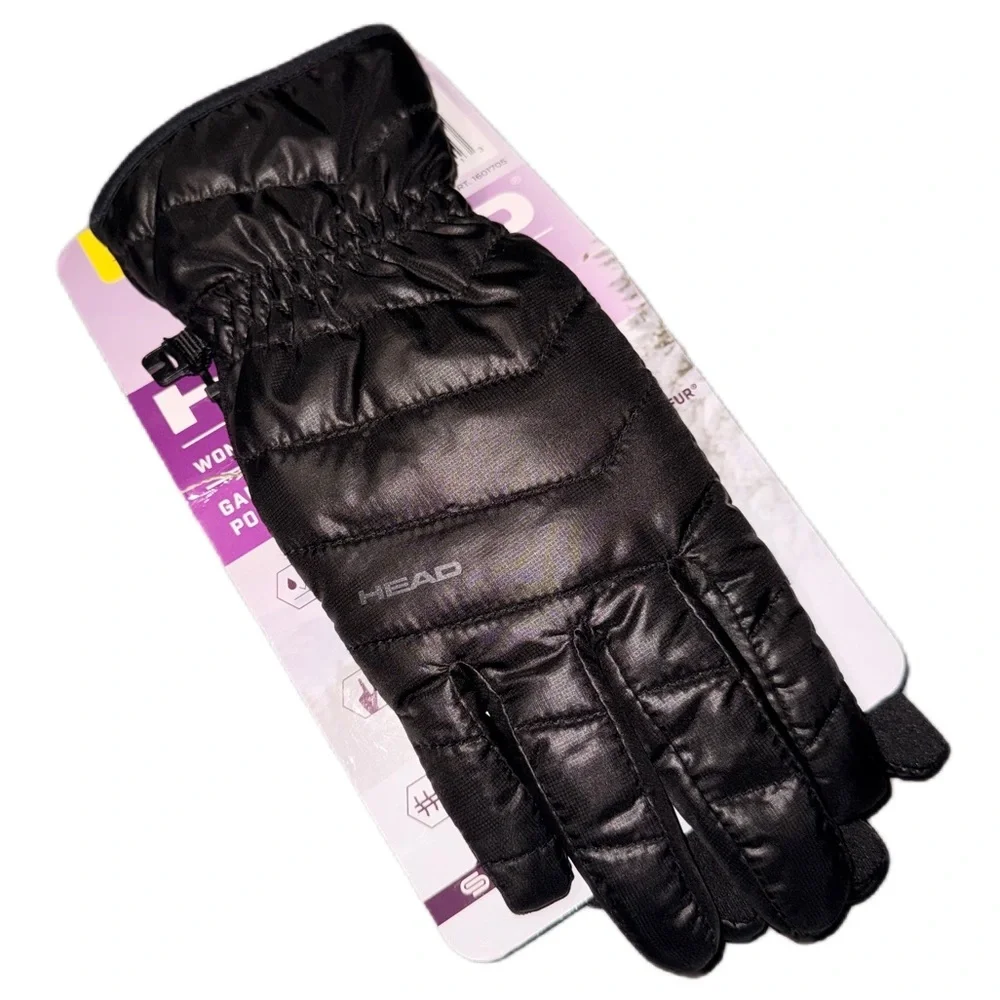 HEAD Waterproof Windproof Warm Hybrid Gloves Black  Size Small